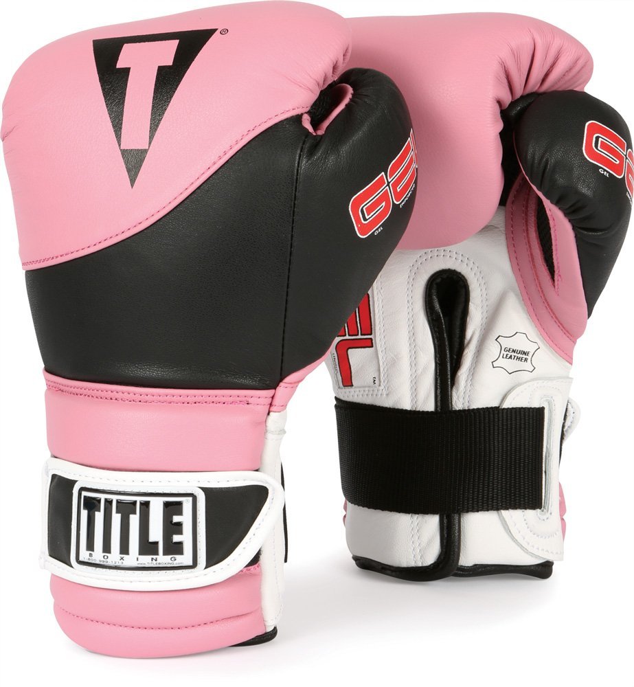 TITLE Gel Boxing Gloves Black Pink